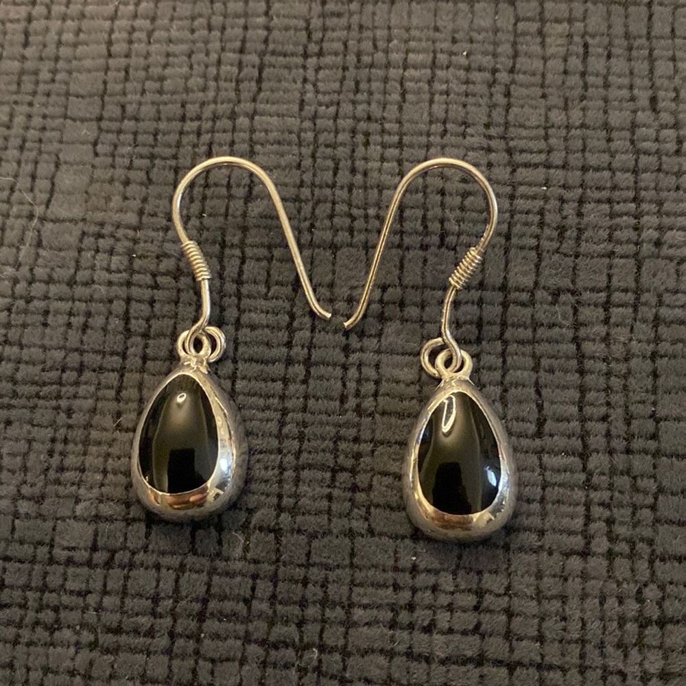 Silpada Sterling Silver and Onyx Earrings